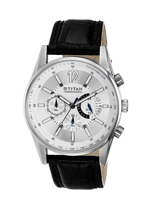 titan analog silver dial chronograph men's watch - 9322sl02 - 13029330 - Very Small Image - 1