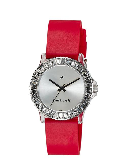 fastrack analog silver dial women's watch - ne9827pp08j - 13029620 - Very Small Image - 1