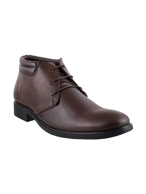 brown leather low ankle boot - 13037918 - Very Small Image - 1