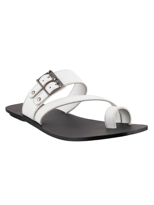 White Leatherette Slip On Slipper - 13037985 - Very Small Image - 1