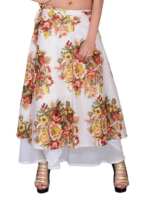 white cotton wrap skirts - 13040439 - Very Small Image - 1