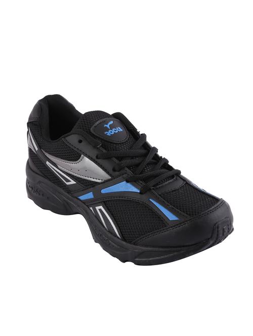black mesh lace up sport shoes - 13040459 - Very Small Image - 1