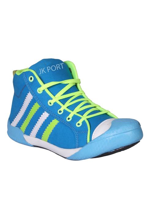 blue canvas lace up sneakers - 13042653 - Very Small Image - 1