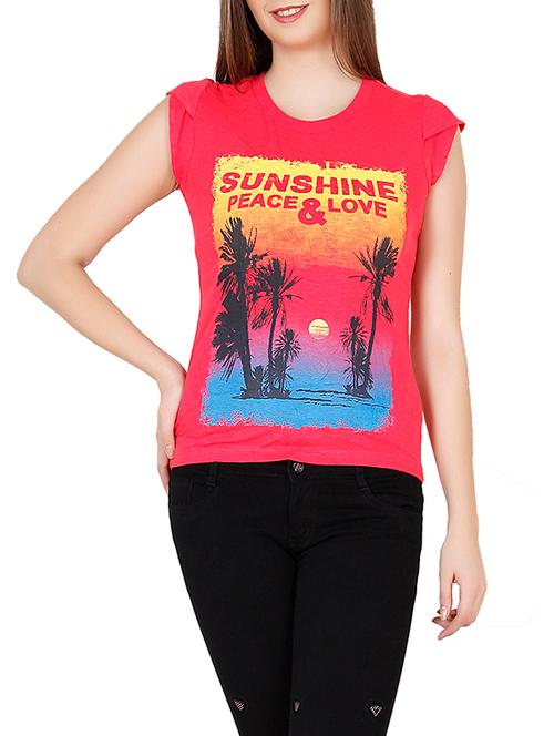 red cotton tee - 13042685 - Very Small Image - 1