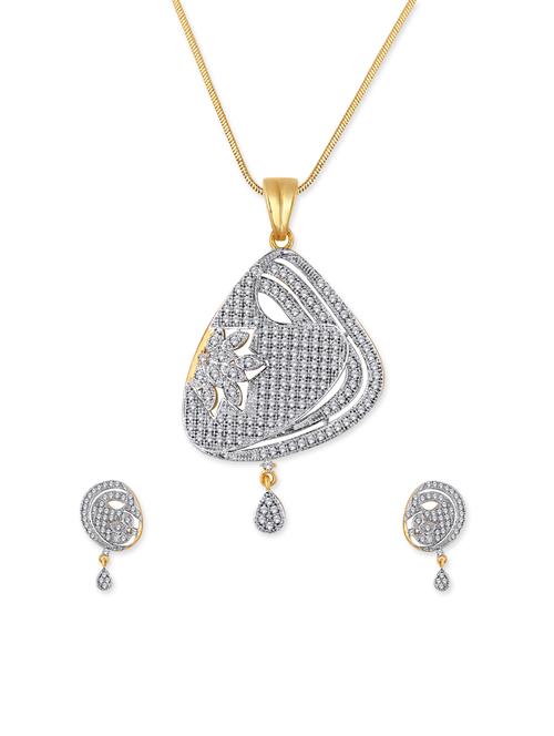 gold brass pendants and earring - 13049664 - Very Small Image - 1