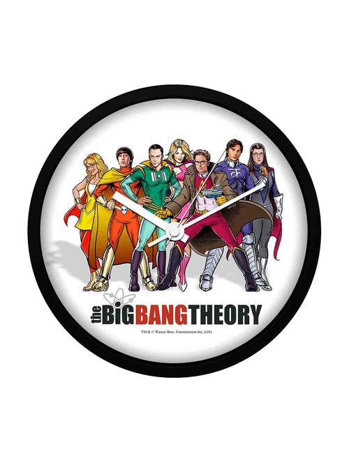 the big bang theory - superheros wall clock licensed by warner bros, usa - 13052736 - Very Small Image - 1