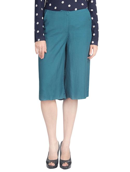 blue viscose culottes - 13052790 - Very Small Image - 1