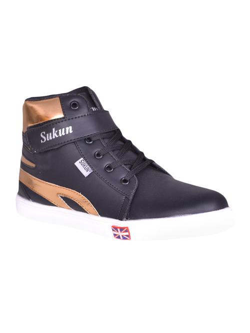 black leatherette lace up sneaker - 13052828 - Very Small Image - 1