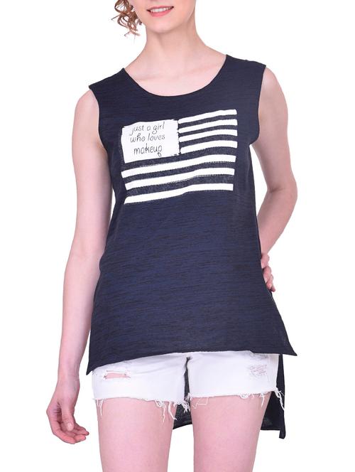 navy blue jersey high low top - 13054992 - Very Small Image - 1