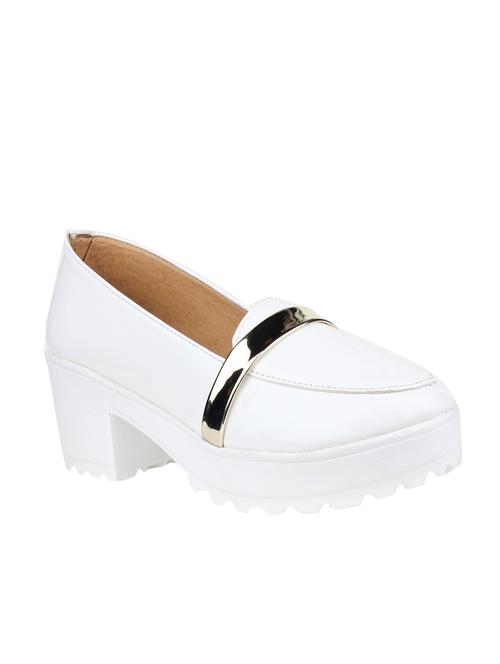 white synthetic slip on pumps - 13057145 - Very Small Image - 1
