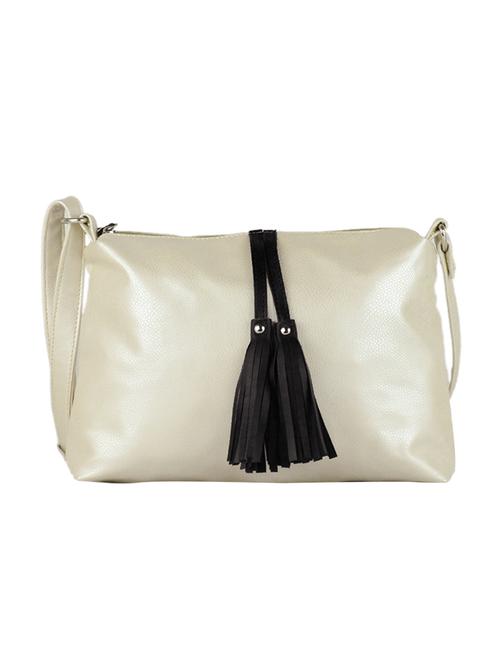white leatherette sling bag - 13058644 - Very Small Image - 1