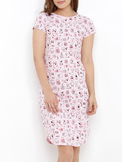 pink cotton dress - 13059425 - Very Small Image - 1