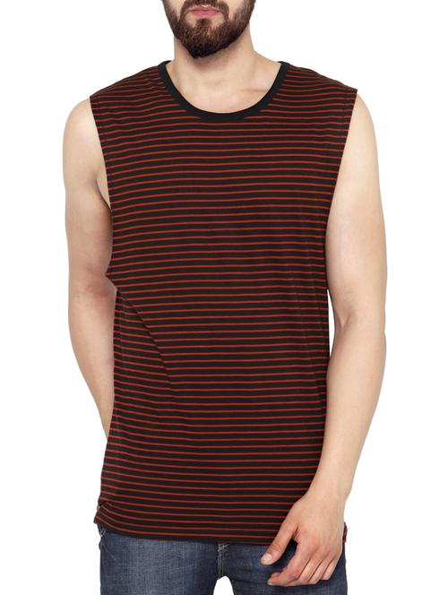 red cotton blend striped t-shirt - 13060863 - Very Small Image - 1