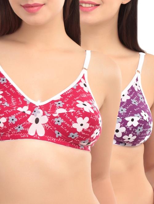 multi colored cotton regular bra - 13061344 - Very Small Image - 1
