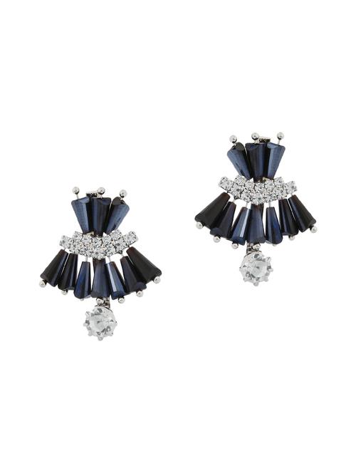 silver metal drop earrings - 13061556 - Very Small Image - 1