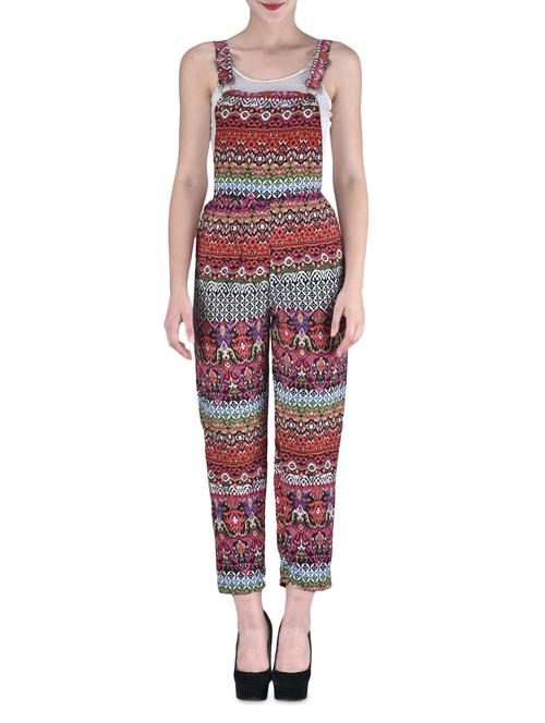 red polyester printed jumpsuit - 1306516 - Very Small Image - 1