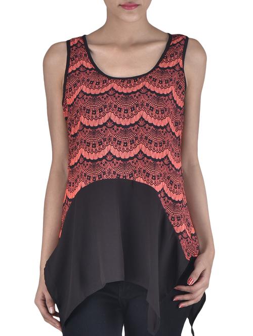black and pink printed top - 1306558 - Very Small Image - 1