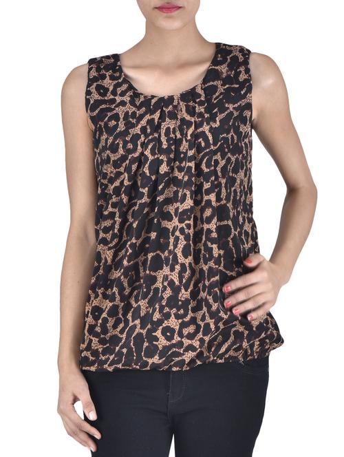 black and brown animal print top - 1306635 - Very Small Image - 1