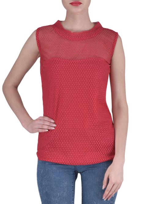 solid pink net top - 1306647 - Very Small Image - 1