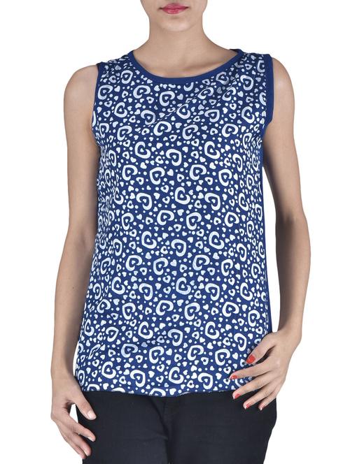 blue and white printed top - 1306665 - Very Small Image - 1