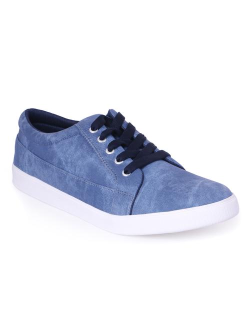 blue denim lace up sneaker - 13066941 - Very Small Image - 1