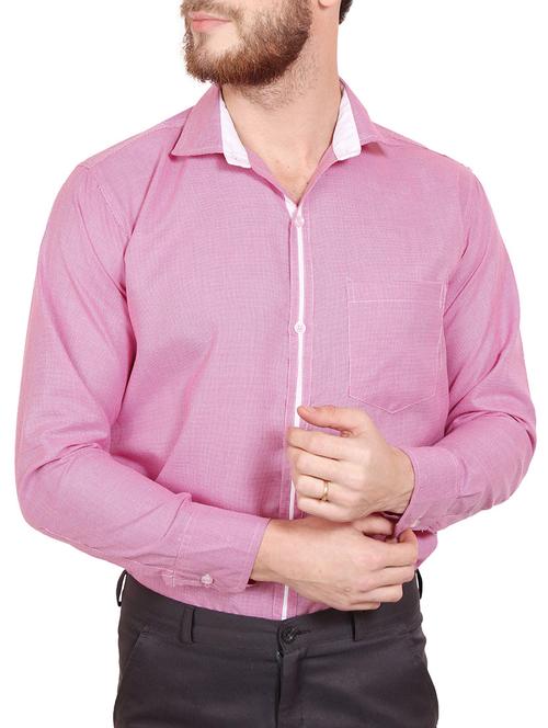 pink cotton formal shirt - 13066972 - Very Small Image - 1