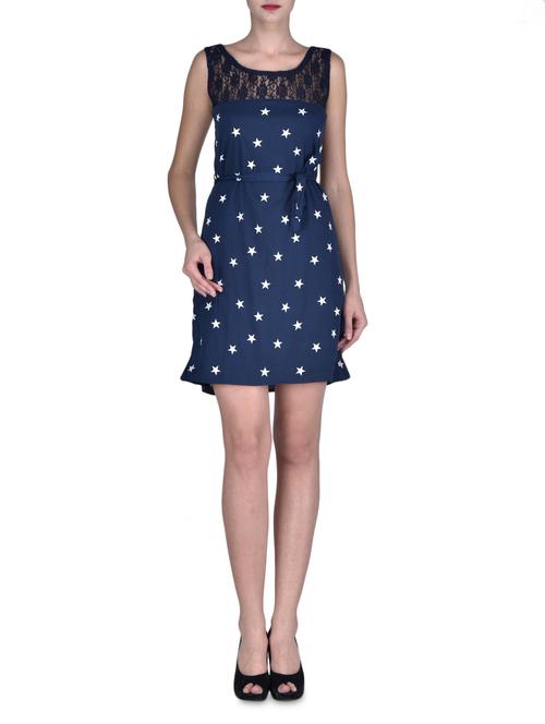 blue printed party wear dress - 1306698 - Very Small Image - 1