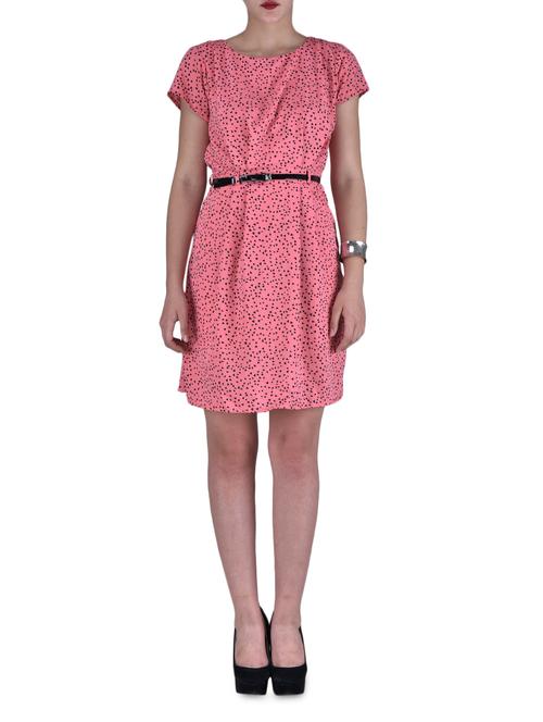 pink printed party wear dress - 1306706 - Very Small Image - 1
