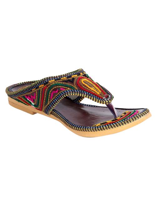 multi colored ethnic  kolhapuri - 13068425 - Very Small Image - 1