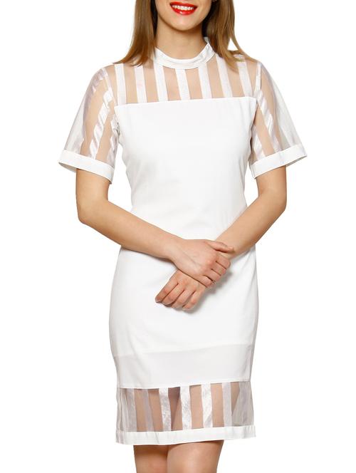 white georgette dress - 13069239 - Very Small Image - 1