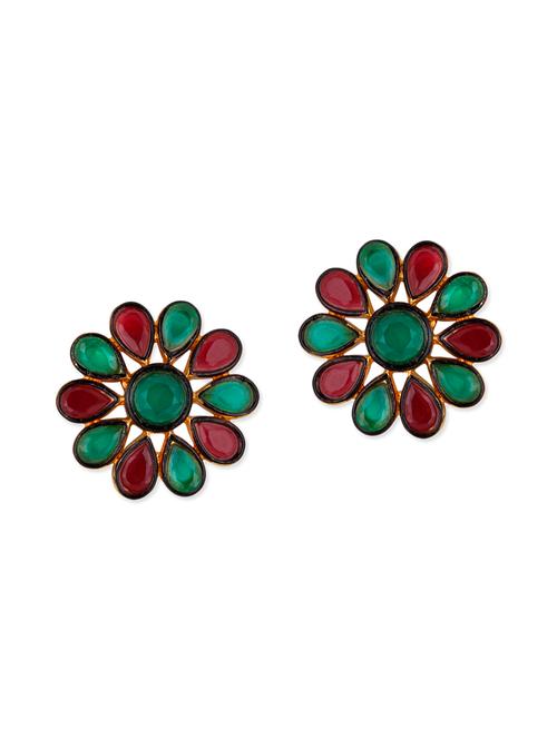multi colored metal studs earrings - 13069830 - Very Small Image - 1