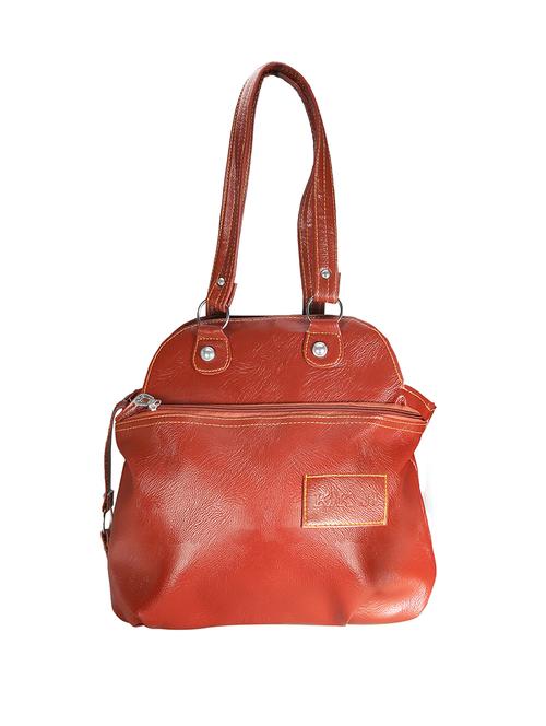 brown leather regular handbag - 13070615 - Very Small Image - 1