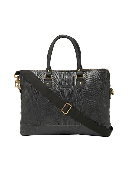 black leatherette laptop bag - 13074307 - Very Small Image - 1