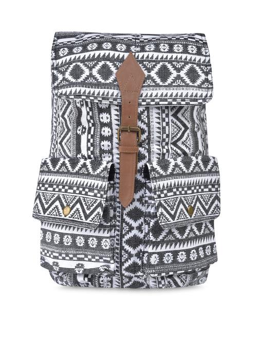 black and white polycanvas printed backpack - 1307501 - Very Small Image - 1