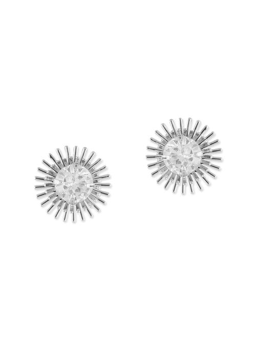 silver metal studs earrings - 13075841 - Very Small Image - 1