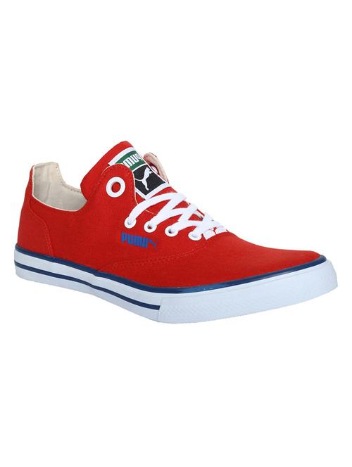 red canvas lace up sneakers - 13079555 - Very Small Image - 1