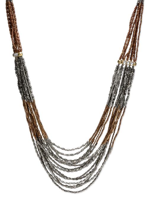 silver and copper beaded necklace - 1308152 - Very Small Image - 1