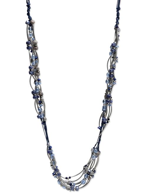 blue and grey beaded necklace - 1308156 - Very Small Image - 1