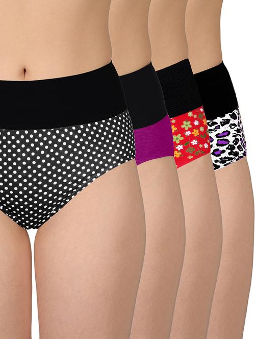 set of 4 multicolored cotton panties - 13081660 - Very Small Image - 1