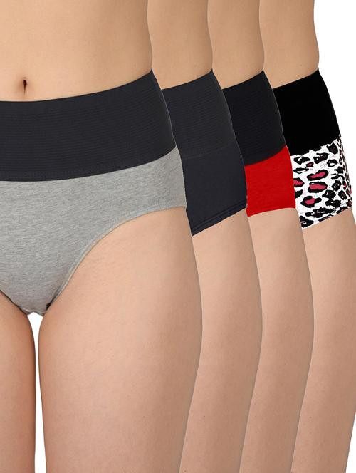set of 4 multicolored cotton panties - 13081664 - Very Small Image - 1