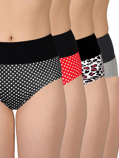 set of 4 multicolored cotton panties - 13081665 - Very Small Image - 1