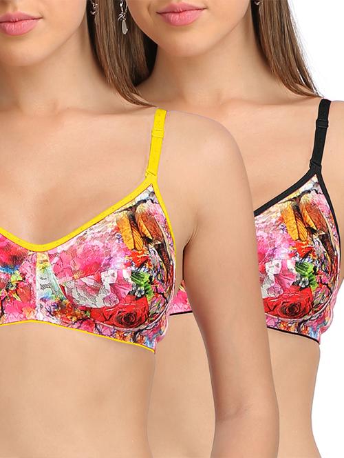 sett of 2 multicolored cotton bras - 13082718 - Very Small Image - 1