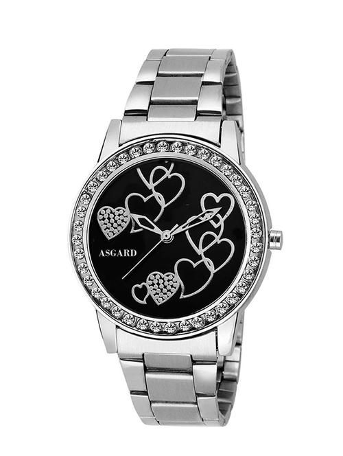 asgard® silver chain watch for women, girls-101-hearts - 13086030 - Very Small Image - 1
