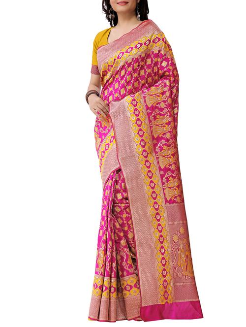 pink paithani saree - 13086537 - Very Small Image - 1
