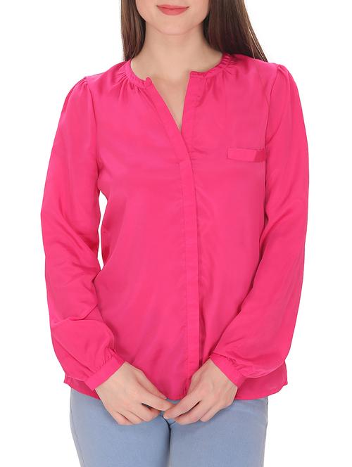 pink solid shirt - 13087155 - Very Small Image - 1