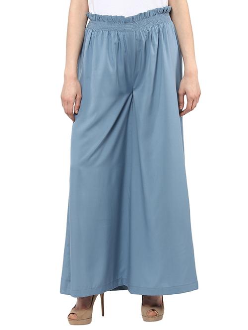 light blue crepe palazzo - 13097790 - Very Small Image - 1