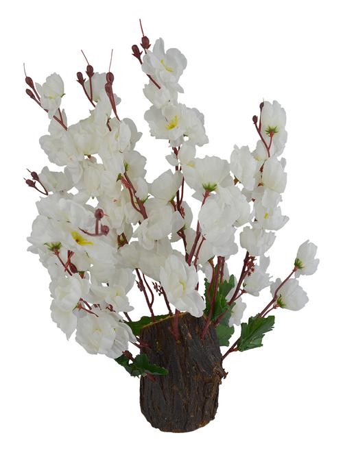 Thefancymart Artificial Flower Blossom Arrangement (size 12 inchs/30 cms) in Natural Wood - 1176 - 13098028 - Very Small Image - 1