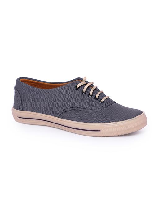 grey canvas lace up sneakers - 13098682 - Very Small Image - 1