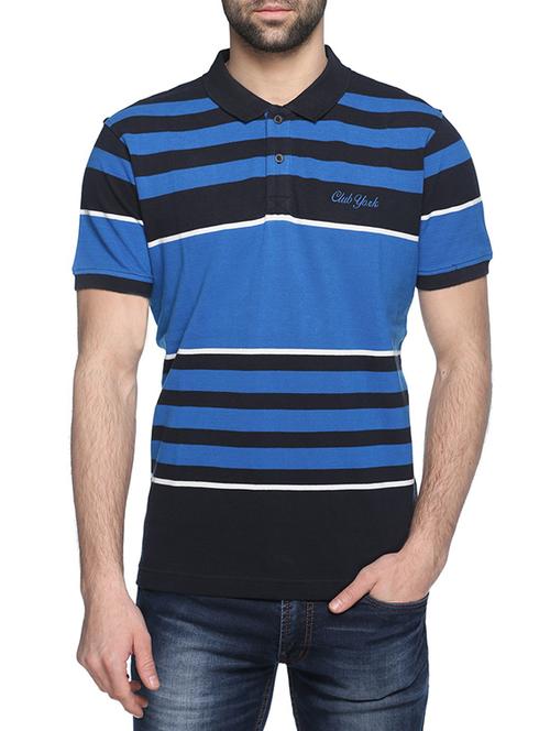 dark blue cotton stripe t-shirt - 13099439 - Very Small Image - 1