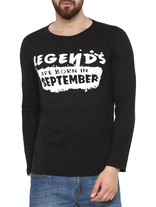 black cotton printed t-shirt - 13099969 - Very Small Image - 1